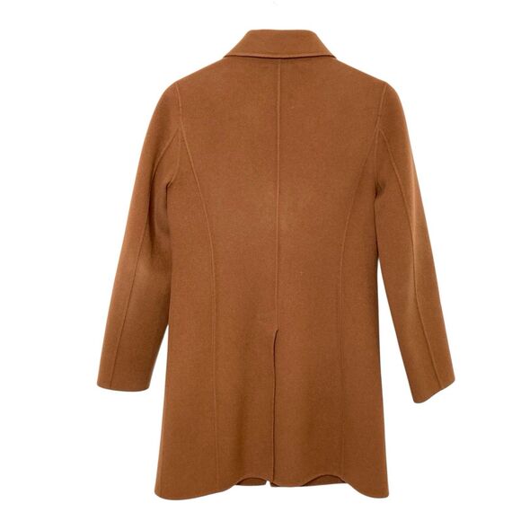 Sutton Studio Petite Camel Coat Womens Size 2P Cashmere Blend Classic Tan Pocket - Picture 2 of 13